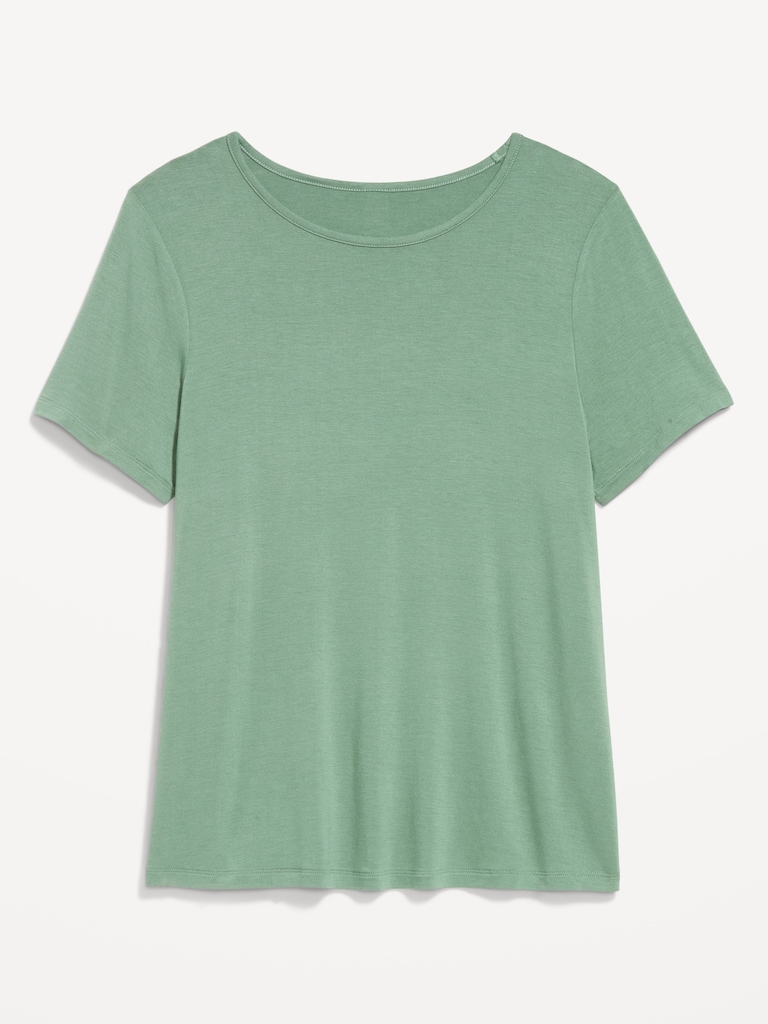 T-shirt luxueux ras du cou pour Femme