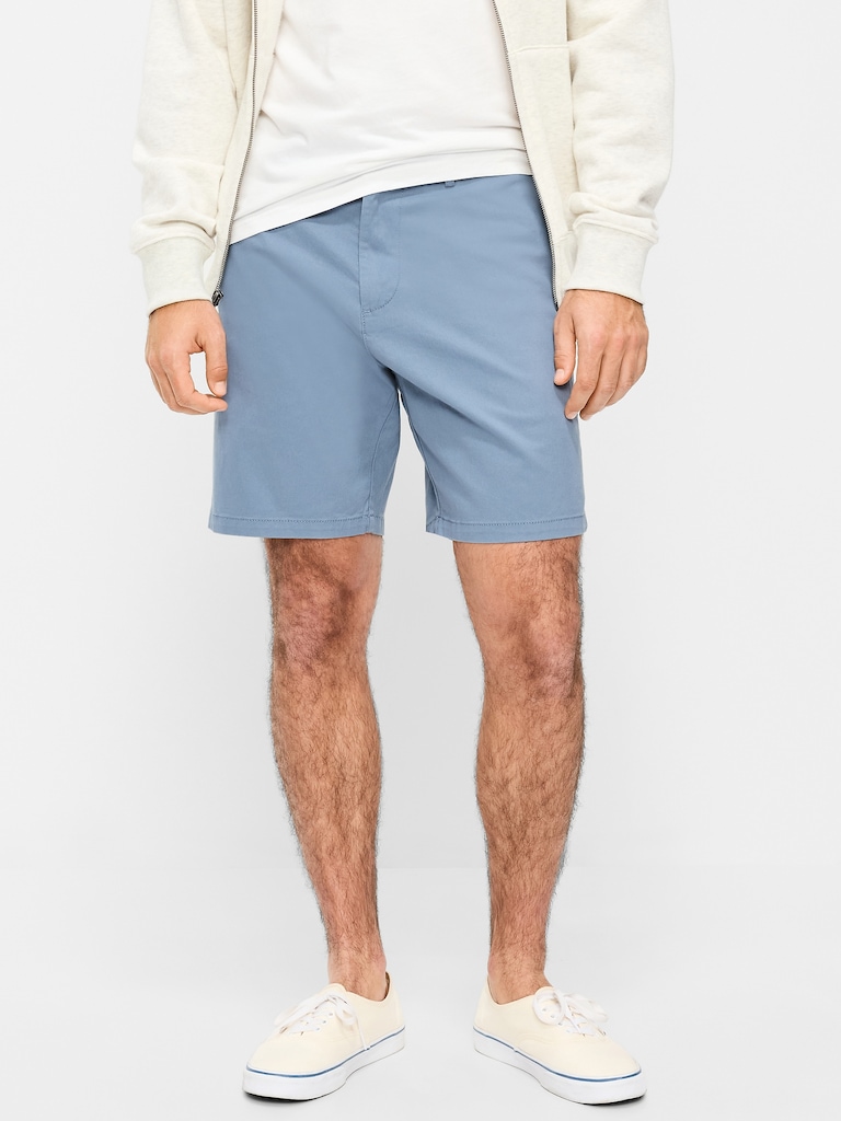 Slim Built-In Flex Rotation Chino Shorts -- 8-inch inseam