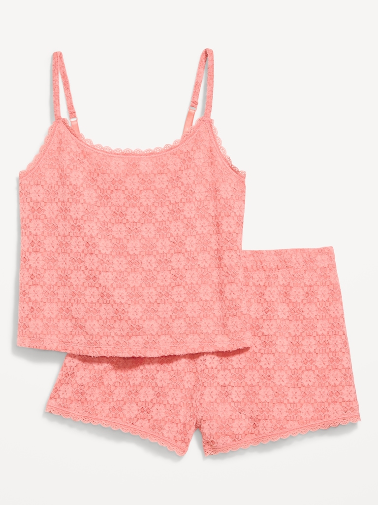 Jaquard Lace Sleep Short Set