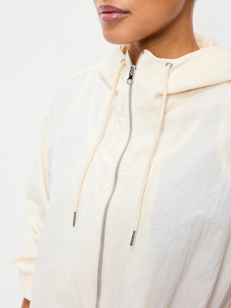 Loose-Fit Hooded Trench Coat