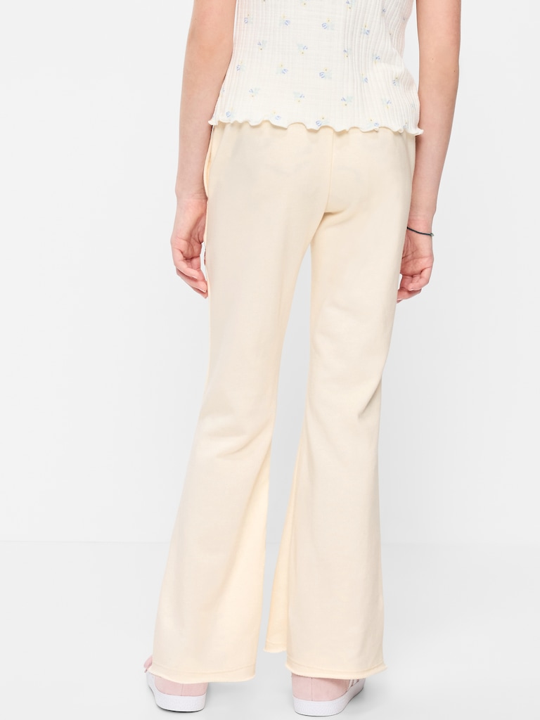 Slim French-Terry Flare-Leg Sweatpants for Girls