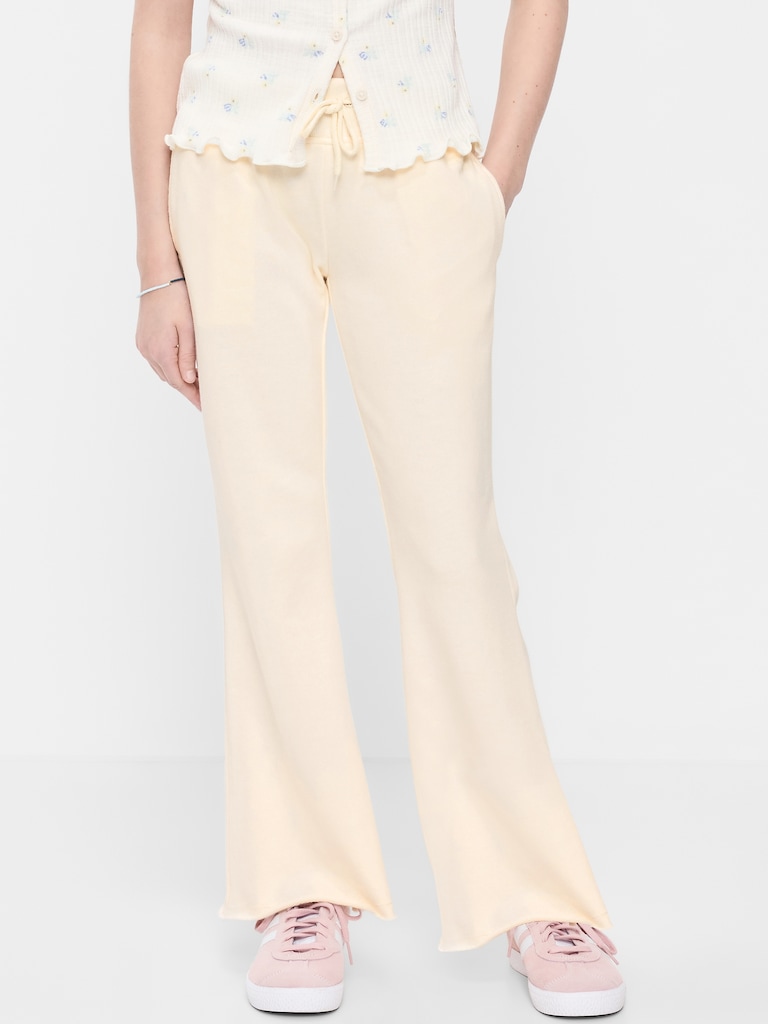 Slim French-Terry Flare-Leg Sweatpants for Girls