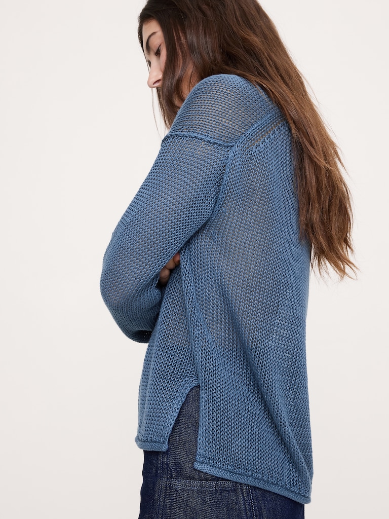 Heirloom Linen V-Neck Sweater