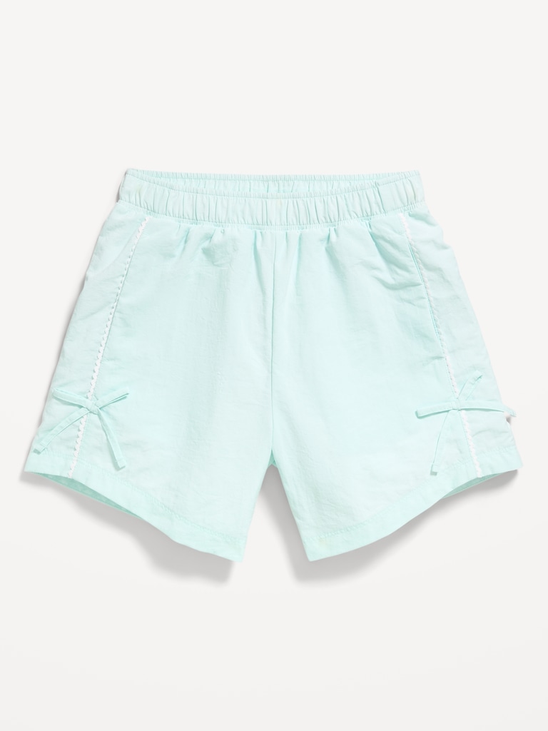 High-Waisted Parachute Bow Shorts for Girls