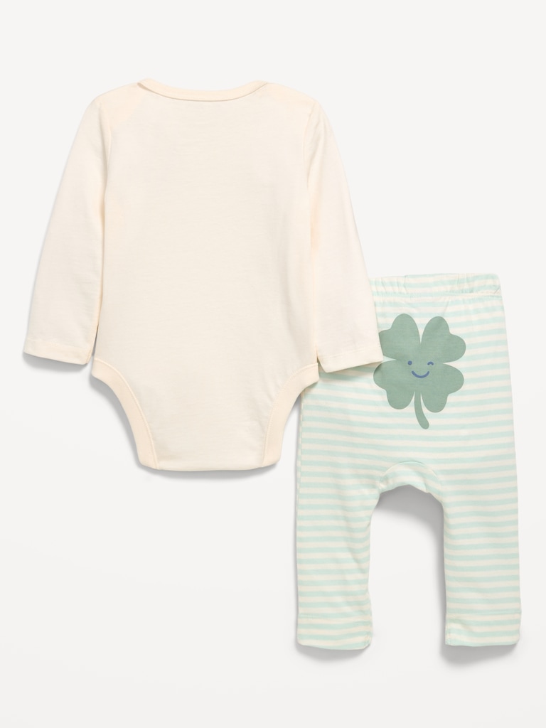 Long-Sleeve Bodysuit and Leggings Set for Baby