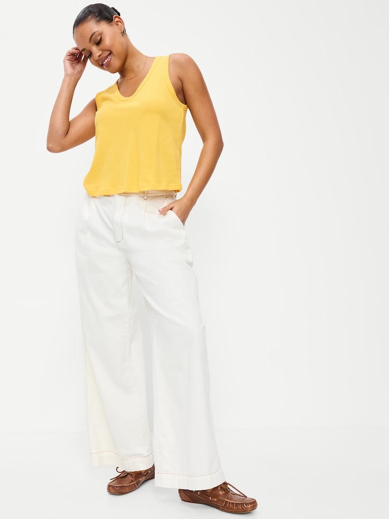 Relaxed Scoop-Neck Tank Top