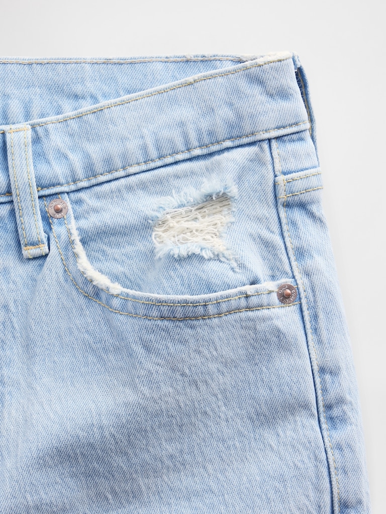 Mid Rise Relaxed Straight Jeans