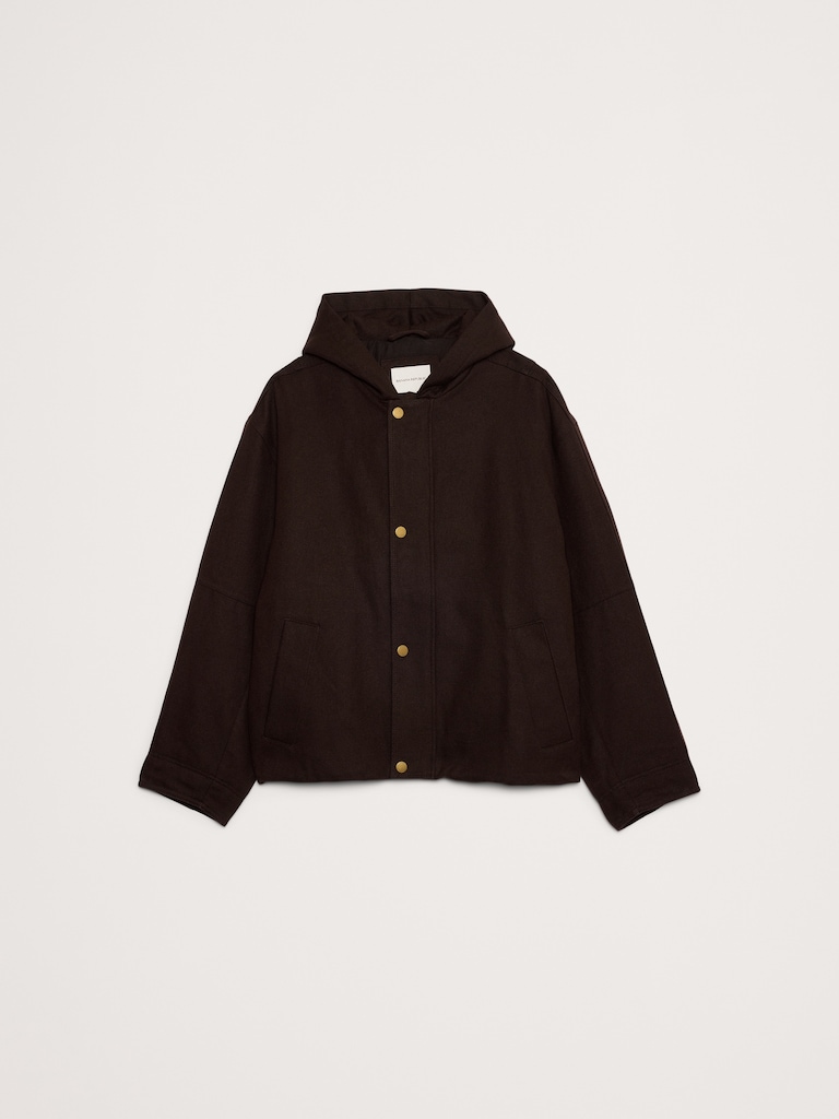 Hemp-Cotton Canvas Insulated Bomber Jacket