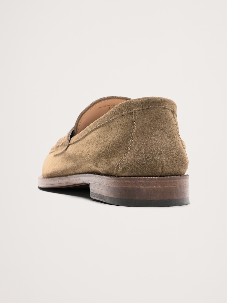 Italian Suede Penny Loafer