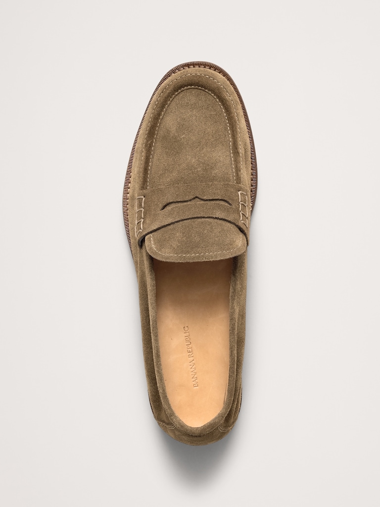 Italian Suede Penny Loafer