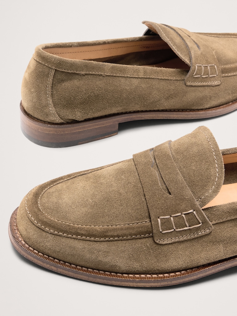 Italian Suede Penny Loafer