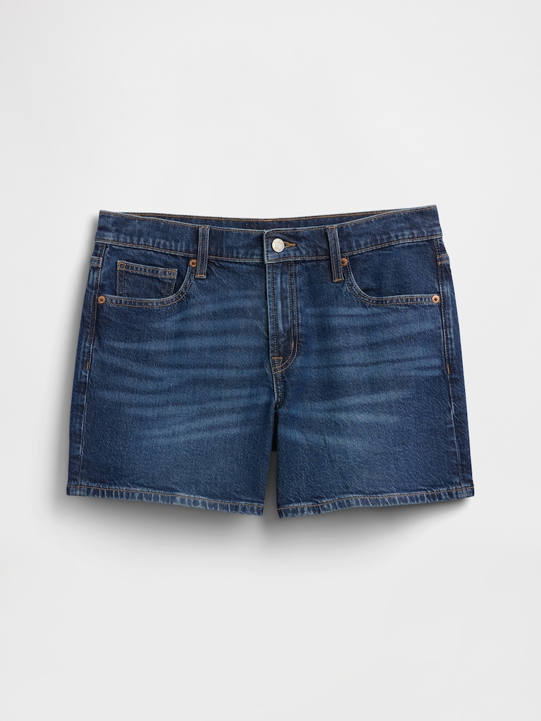 5" Mid Rise Soft Denim Shorts