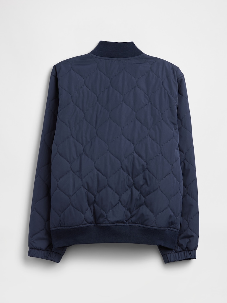 Kids Quilted Bomber Jacket
