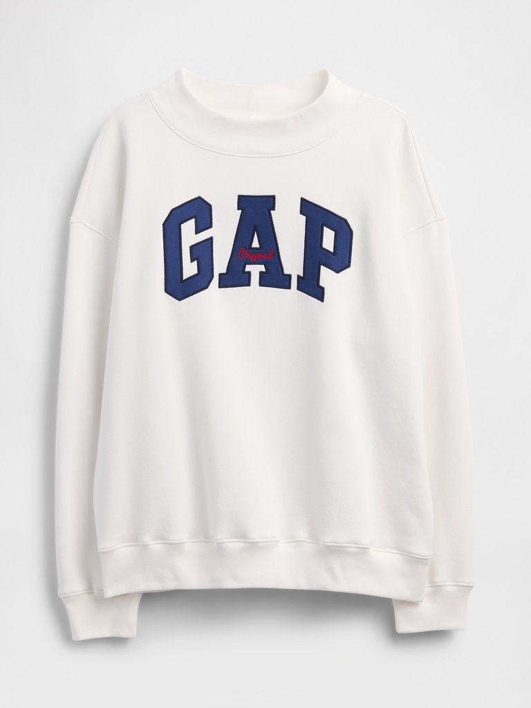 Oversized Gap Logo Mockneck Tunic Sweatshirt