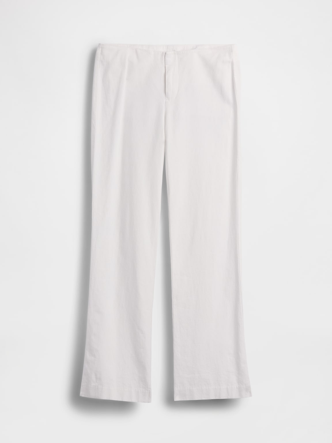 Low Rise Linen-Blend Flare Pants