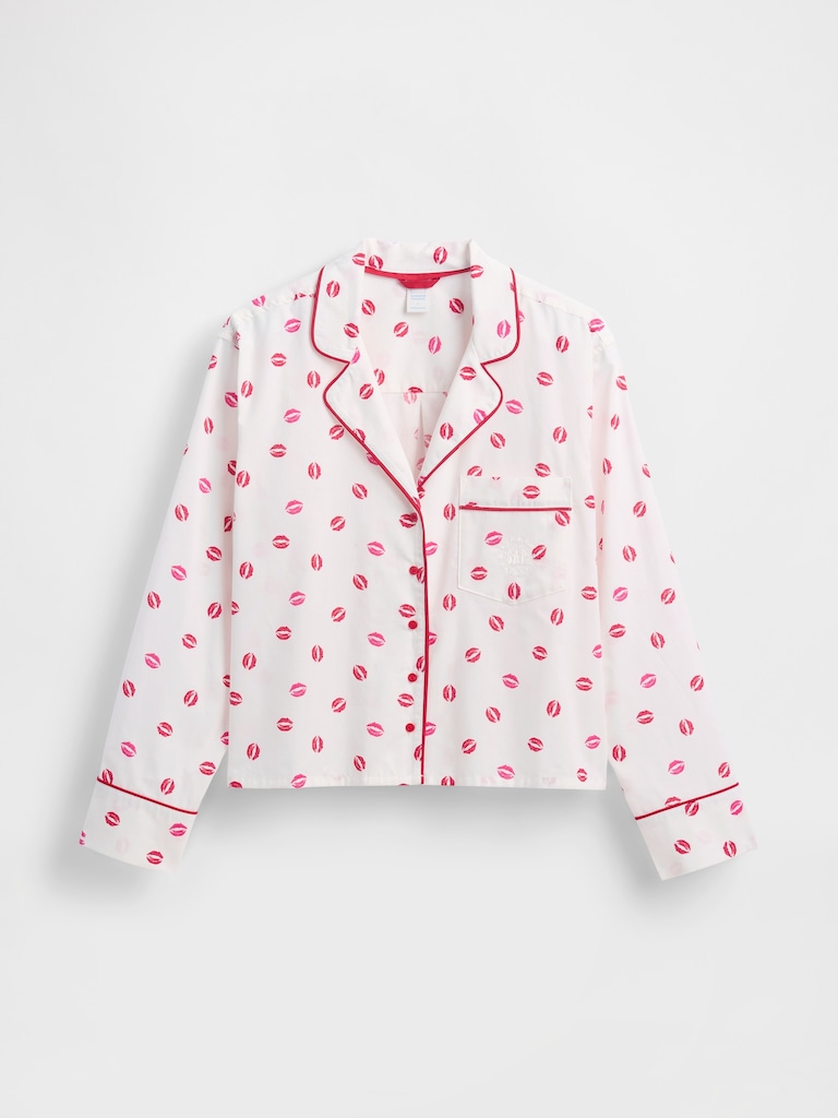 Gap × Summer Fridays Relaxed Poplin Kiss PJ Shirt