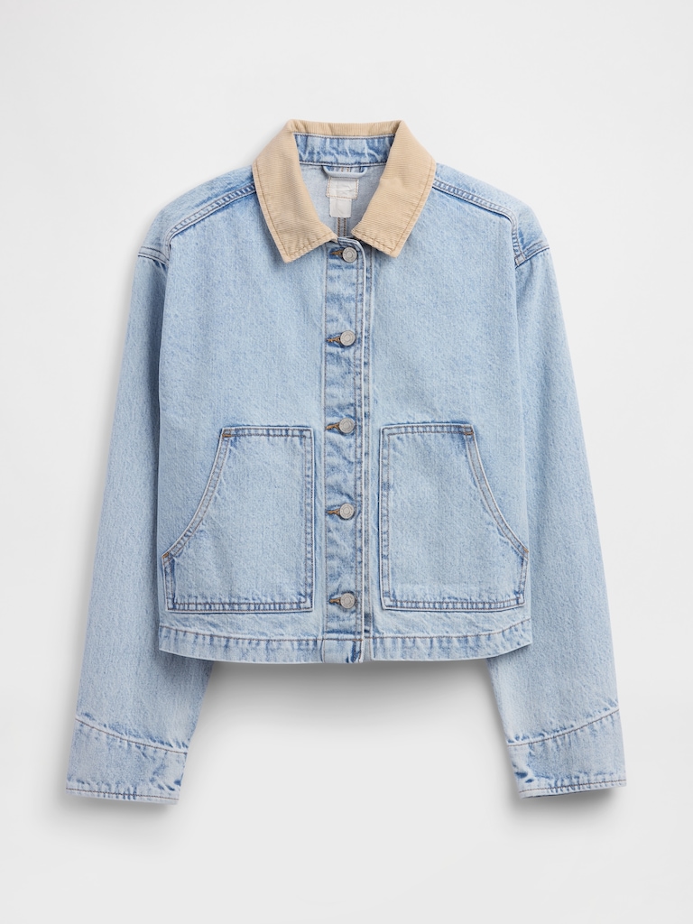 Relaxed Denim Utility Jacket