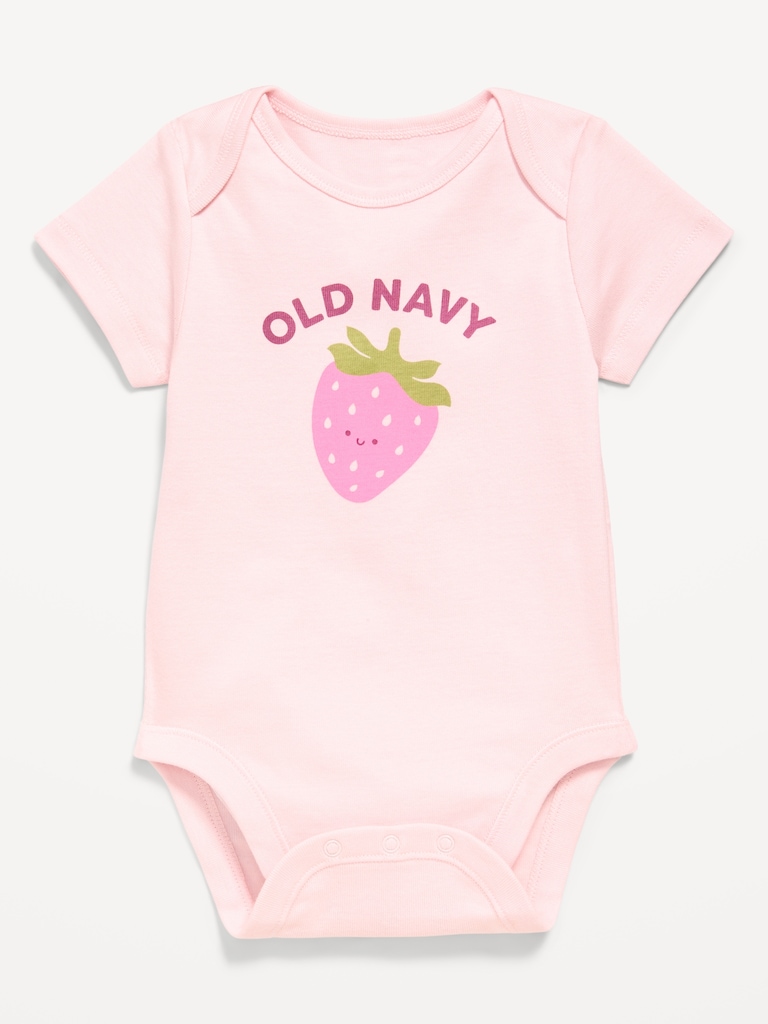 Short-Sleeve Logo-Graphic Bodysuit for Baby