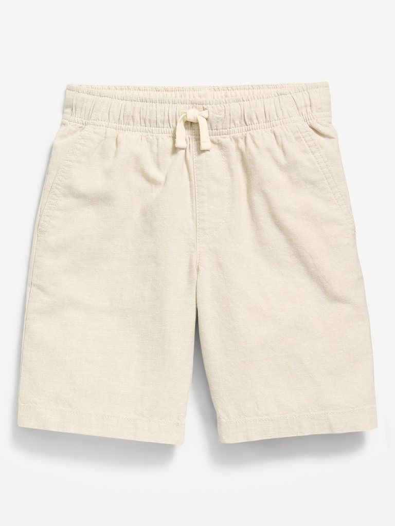 Knee Length Linen-Blend Dock Shorts for Boys