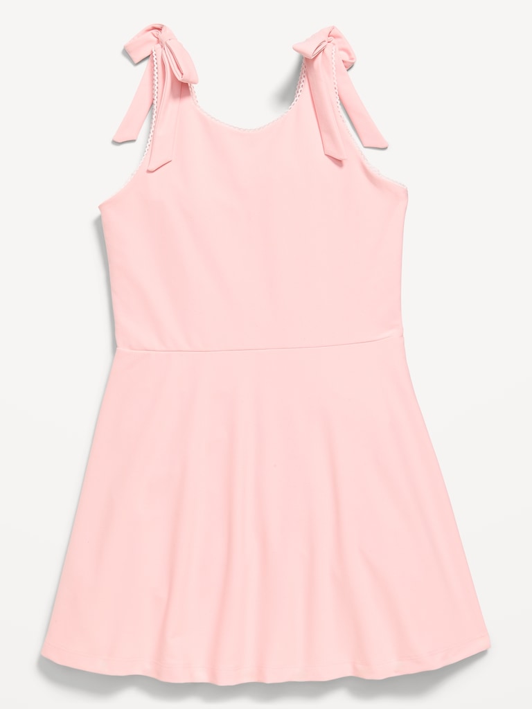 PowerSoft Sleeveless Tie-Strap Athletic Dress for Girls
