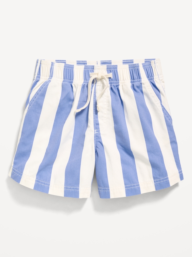 High-Waisted Pull-On Striped Twill Shorts for Girls