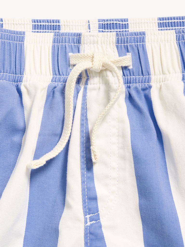 High-Waisted Pull-On Striped Twill Shorts for Girls