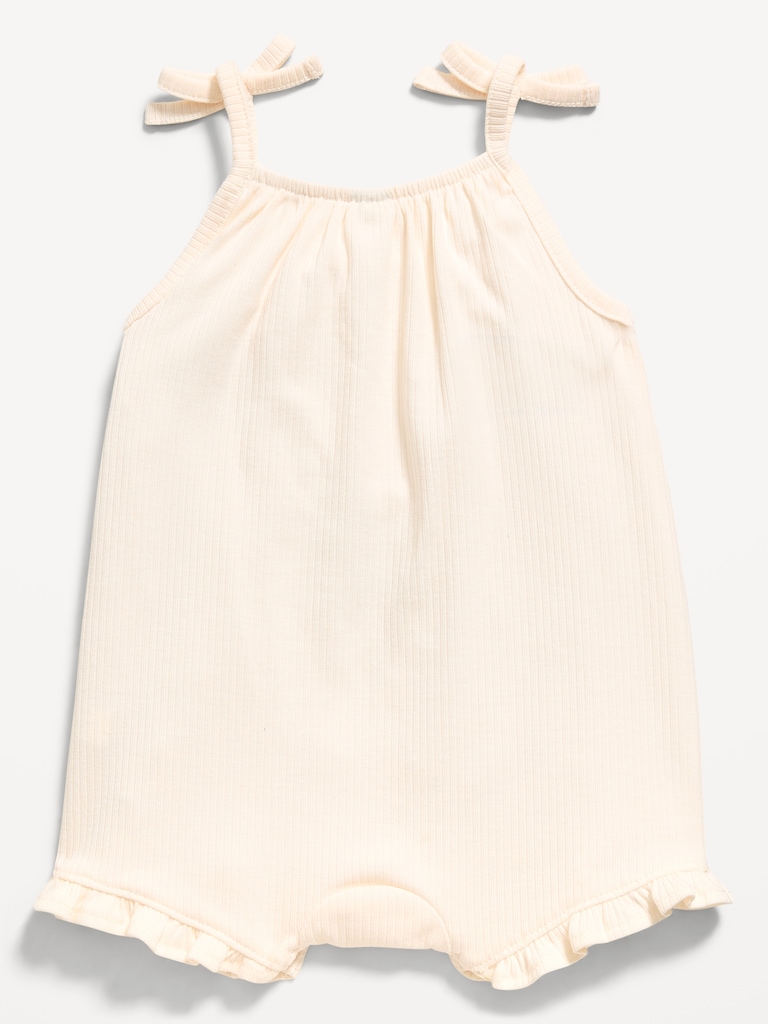 Tie-Strap Graphic One-Piece Romper for Baby
