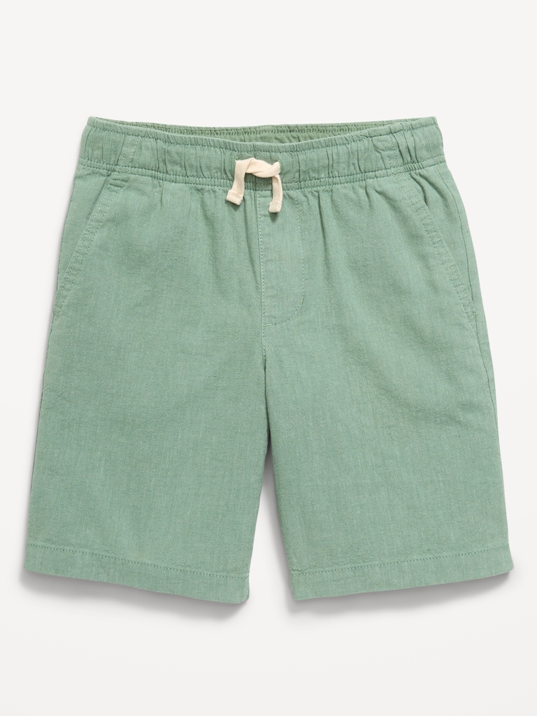 Knee Length Linen-Blend Dock Shorts for Boys