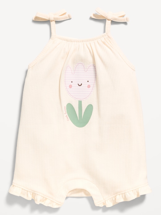 Tie Tie-Strap Graphic One-Piece Romper for Baby under $10 clearance