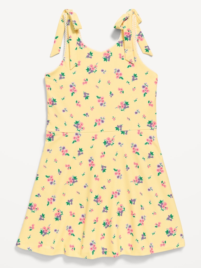 PowerSoft Sleeveless Tie-Strap Athletic Dress for Girls