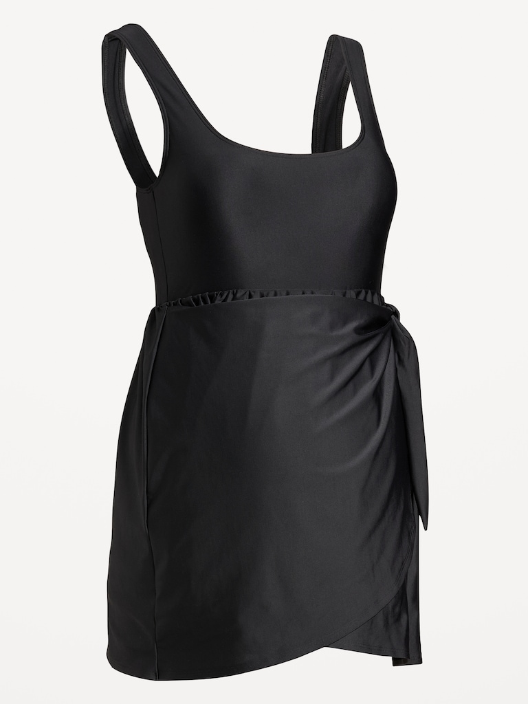 Maternity Classic Wrap Swim Dress