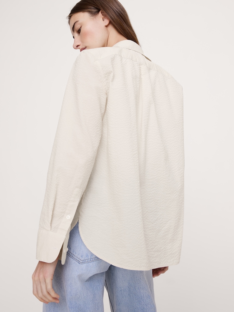 The Everyday Shirt in Cotton Seersucker