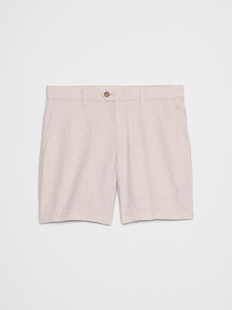 Slim-Fit 7" Linen-Blend Short