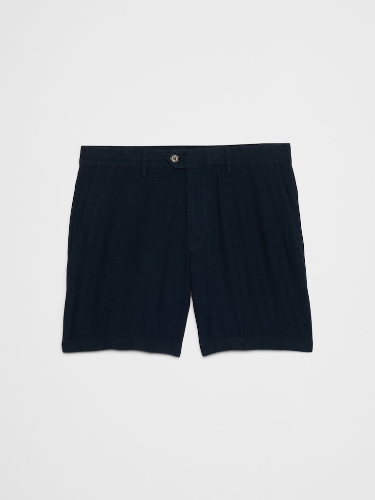 Slim-Fit 7" Linen-Blend Short