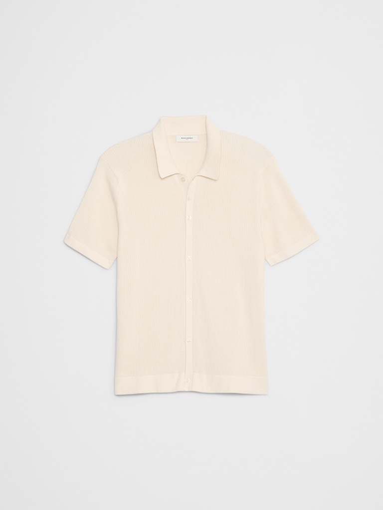 Button-Down Polo Sweater