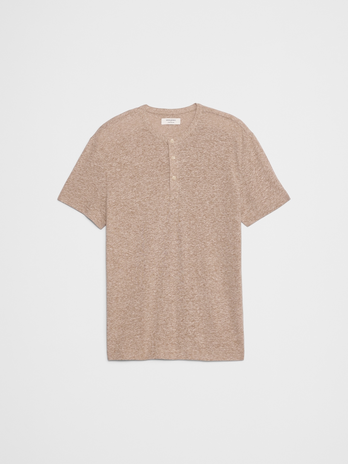 Standard-Fit Linen-Blend Henley