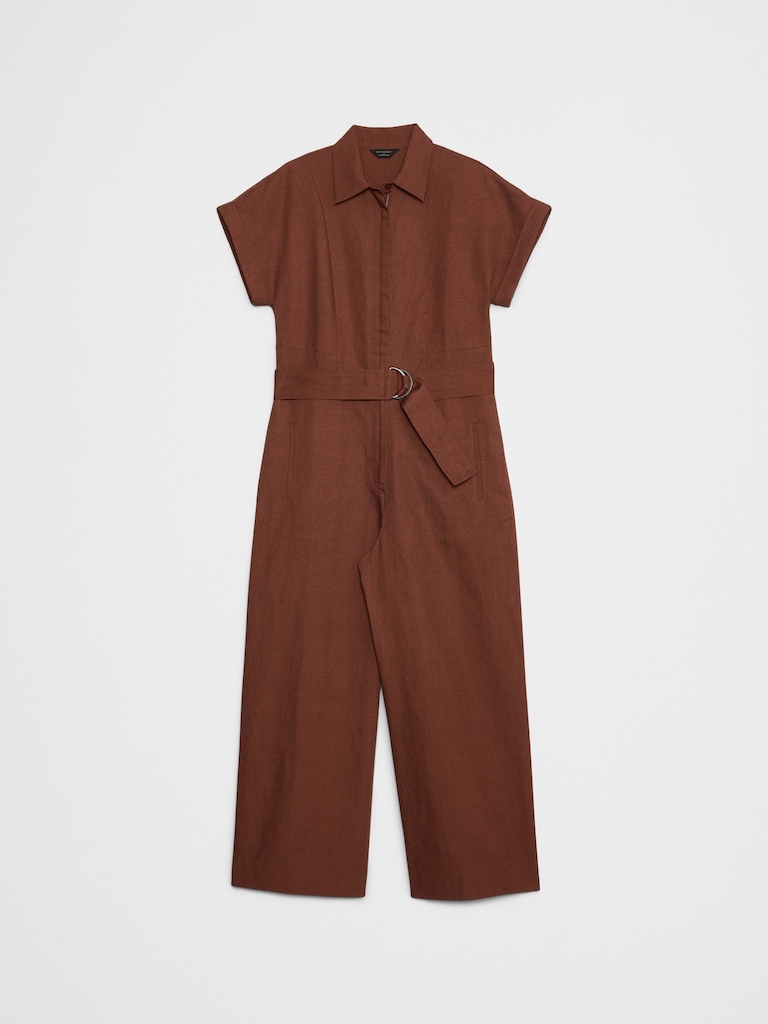Linen-Blend Jumpsuit
