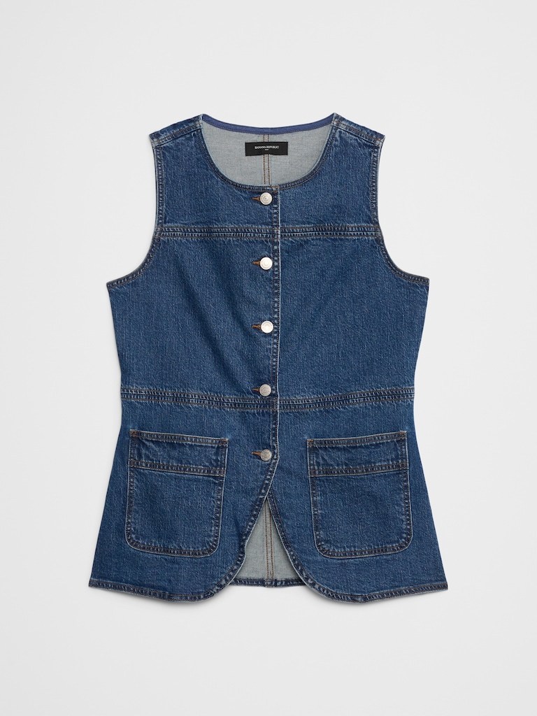 Long Denim Vest