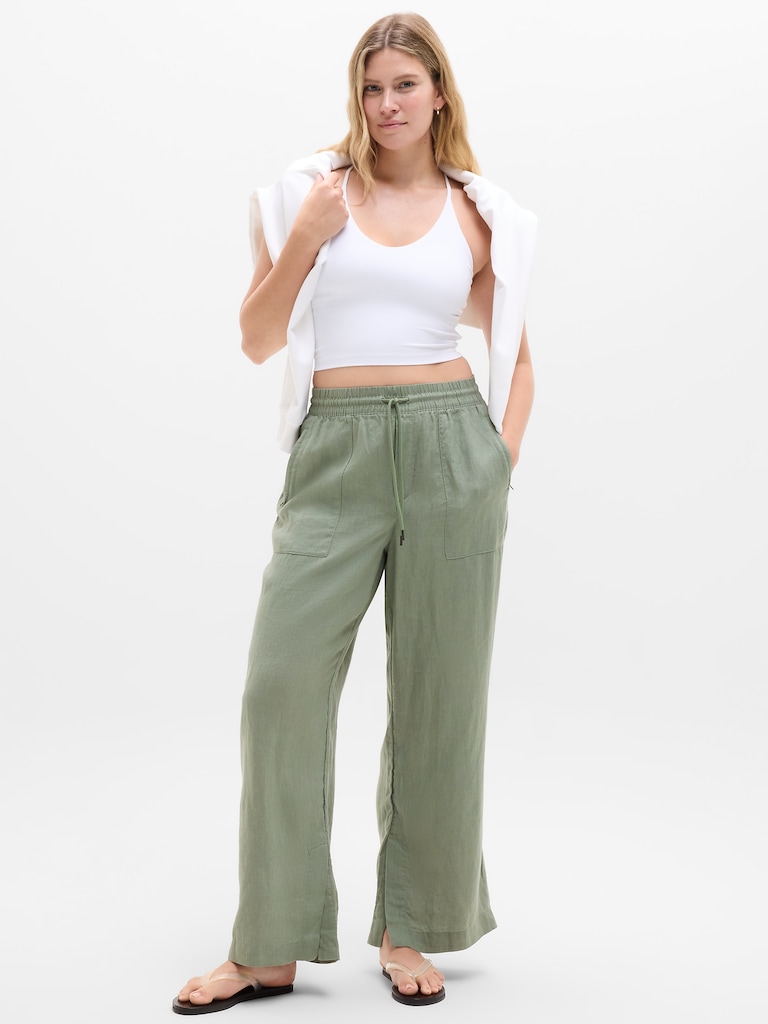 Retreat Linen High Rise Wide Leg Pant