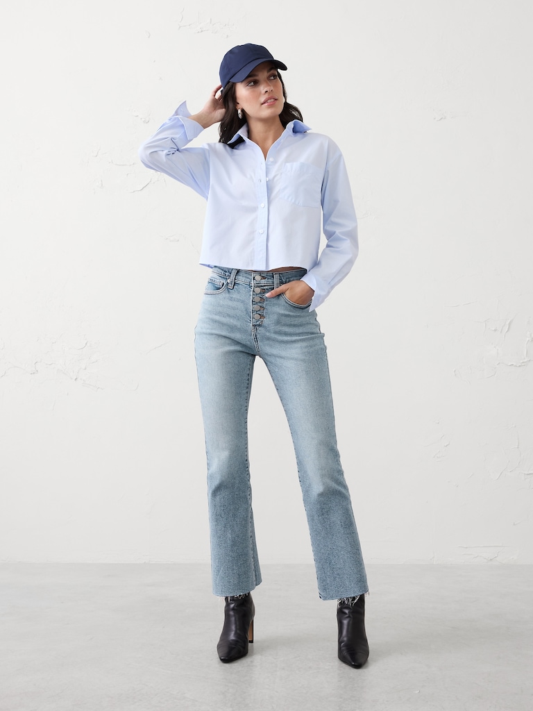 Bootcut High-Rise Cropped Jean