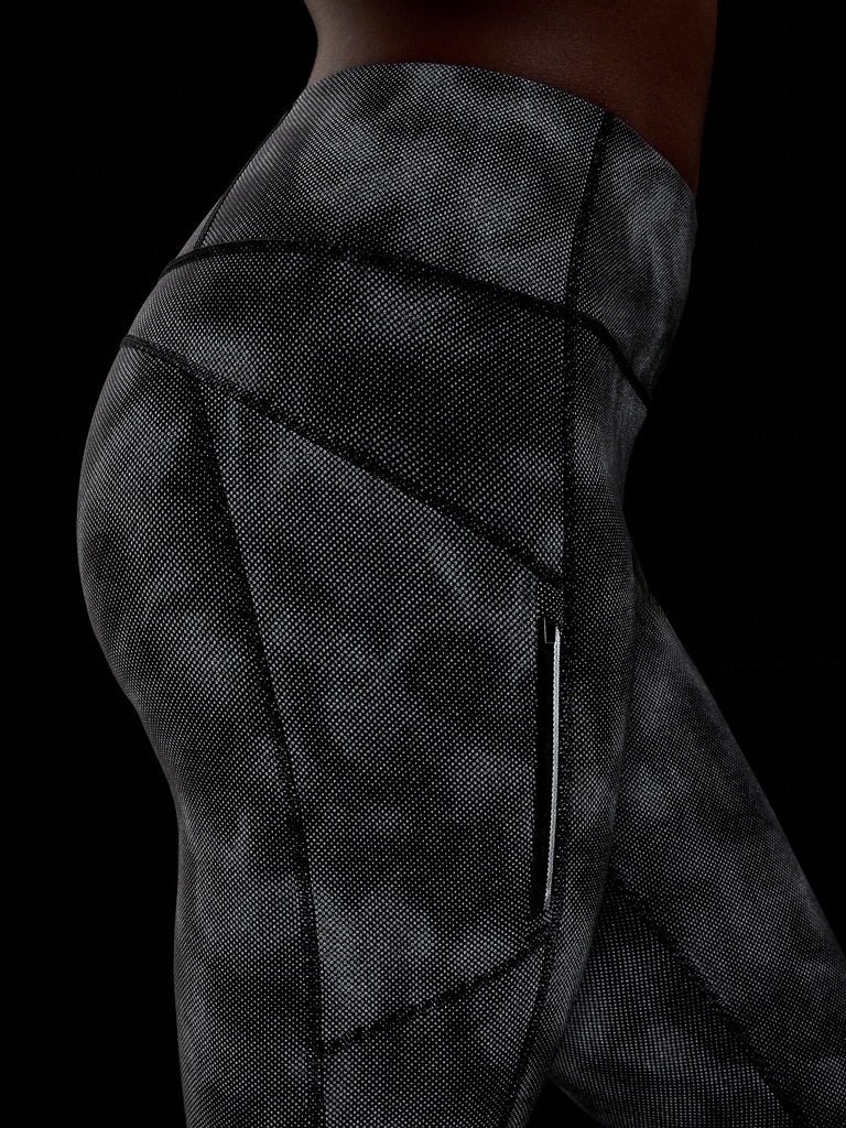 Rainier High Rise Reflective Print Legging