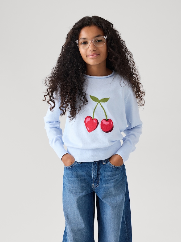 Kids Relaxed Roll-Neck Sweater