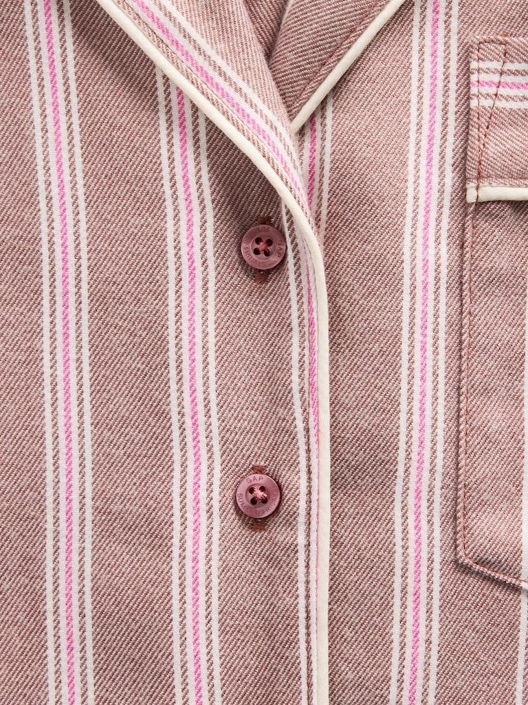 Gap × Summer Fridays Relaxed Flannel Stripe PJ Shirt