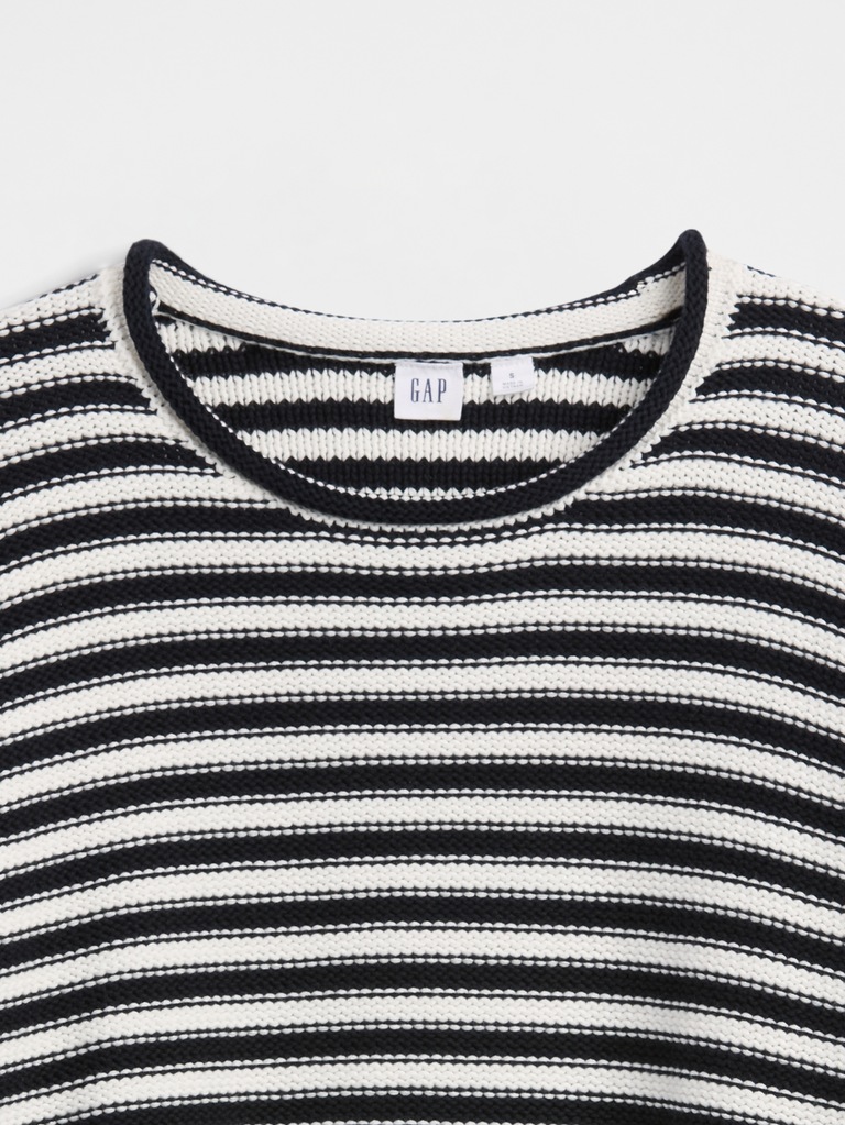 Relaxed Stripe Rollneck Sweater