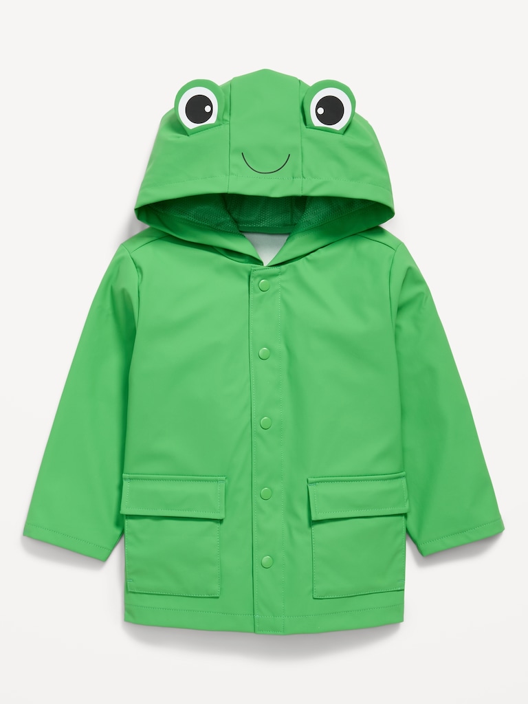 Water-Resistant Unisex Critter Hooded Jacket for Toddler