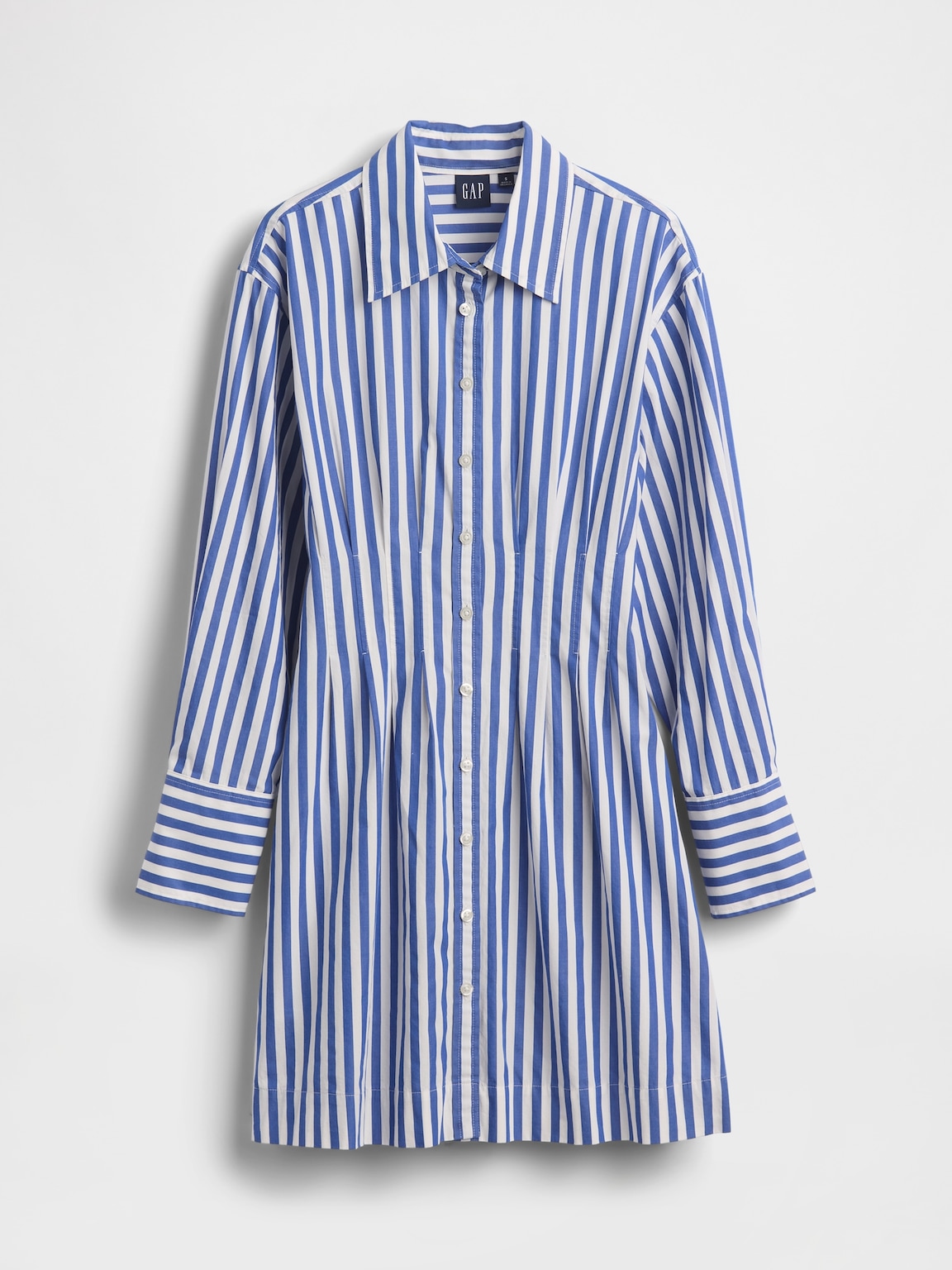 Pleated Mini Shirtdress