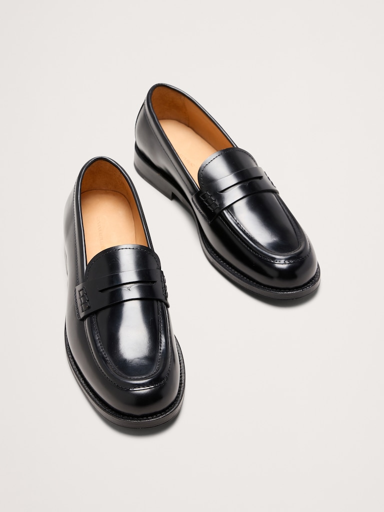 Italian Leather Penny Loafer
