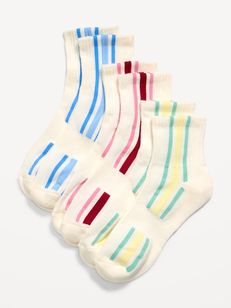 Athletic Quarter Crew Sock 3-Pack for Women