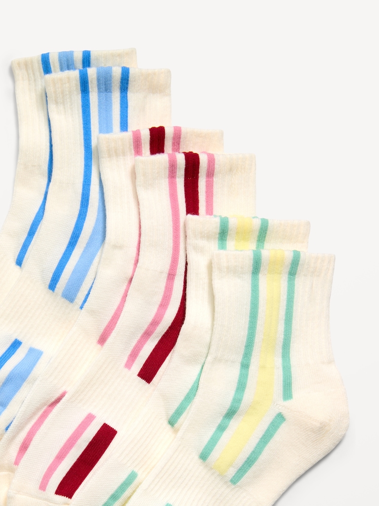 Athletic Quarter Crew Sock 3-Pack for Women