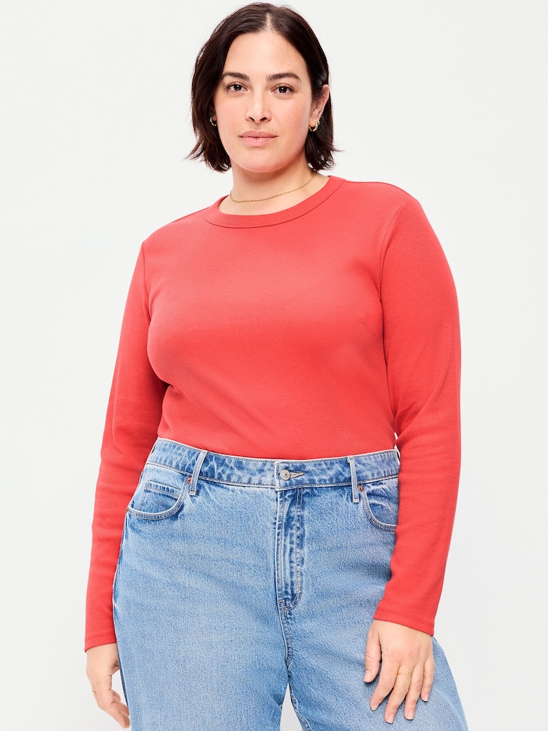 Snug Long-Sleeve Crew-Neck T-Shirt